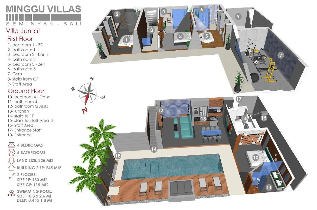4Br Villa Jumat - Minggu Villas Seminyak